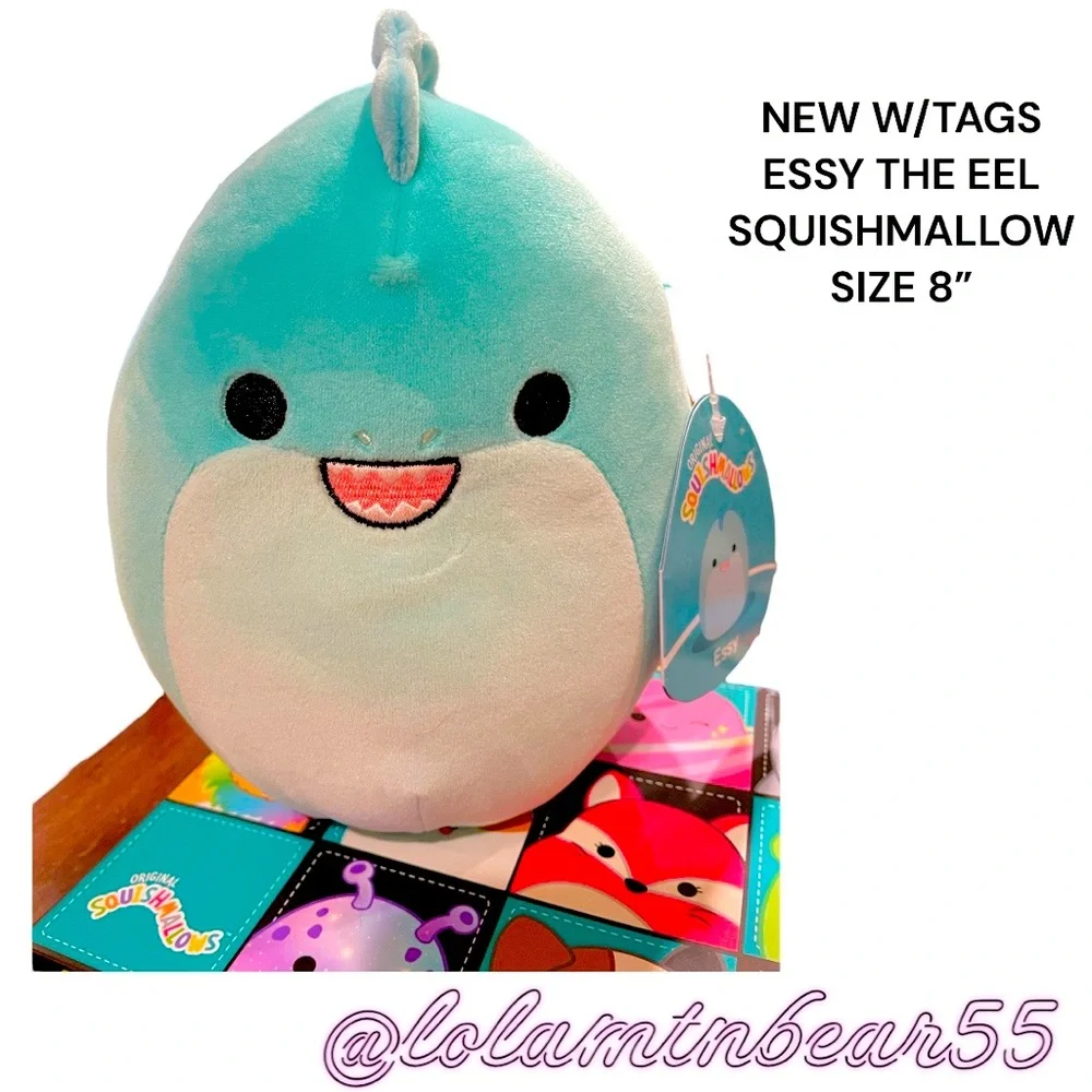 NEW W/TAGS ESSY THE EEL SQUISHMALLOW SEALIFE COLLECTION SIZE 8”